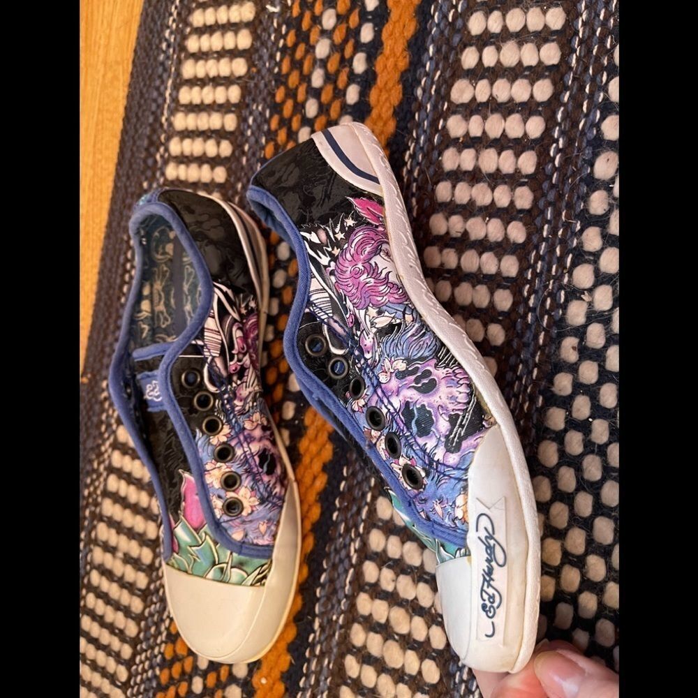 Don Ed Hardy Design shoes sz 5 - Picture 3 of 9
